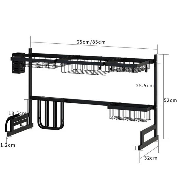 Escurridor modular sobre fregadero