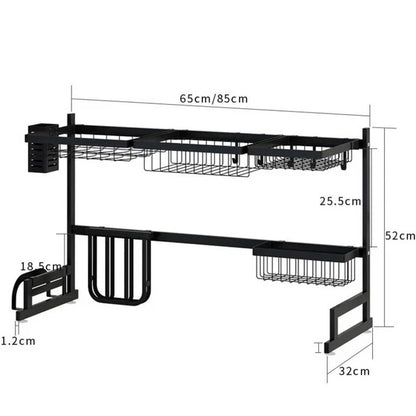 Escurridor modular sobre fregadero