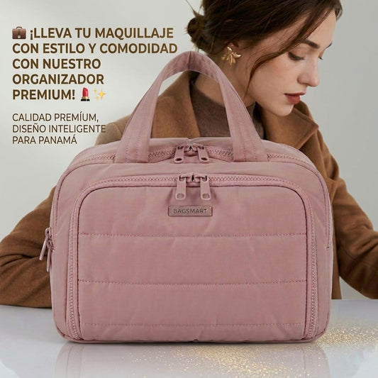 BOLSO ORGANIZADOR DE MAQUILLAJE PROFESIONAL: TU BELLEZA EN ORDEN