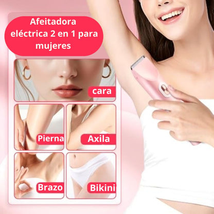 Afeitadora eléctrica 2 en 1 para mujeres